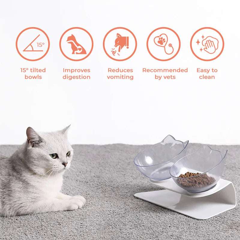 Ergonomic Elevated Cat Bowl | Anti-Vomiting Design for Healthy Eating 5