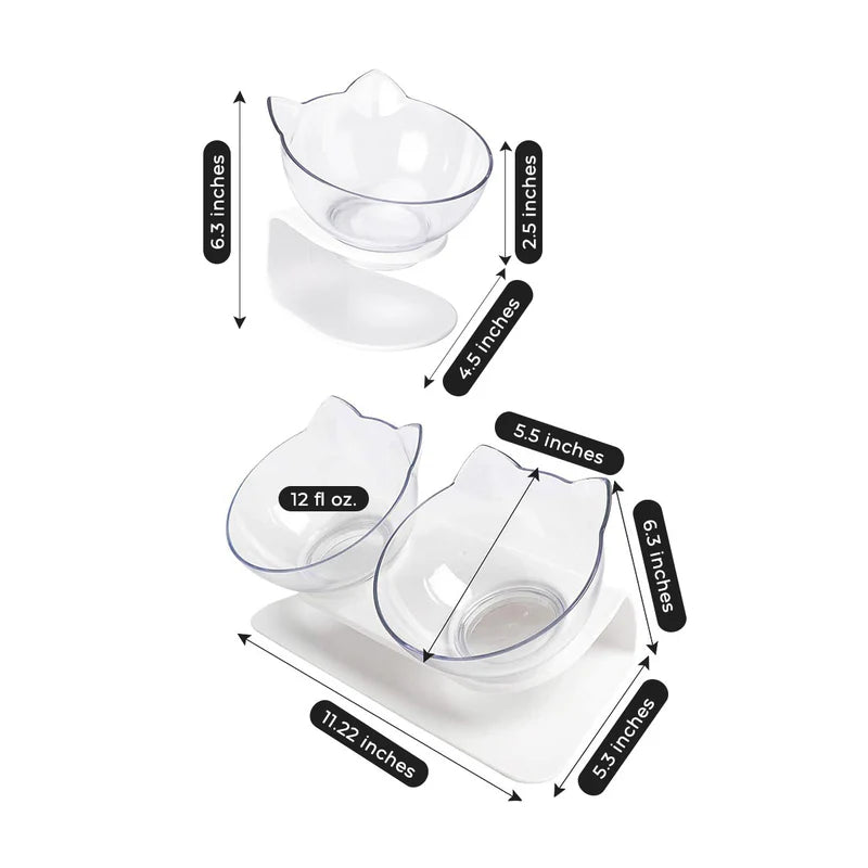 Ergonomic Elevated Cat Bowl | Anti-Vomiting Design for Healthy Eating 8