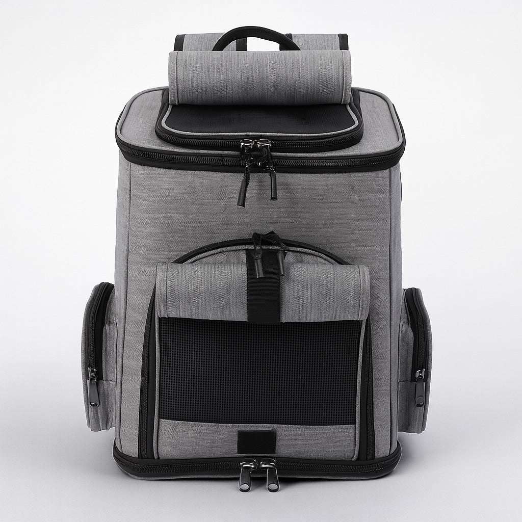 Expandable Cat Carrier Backpack with Breathable Mesh & Airline Approval | Comfortable Travel Solution for Cats 3