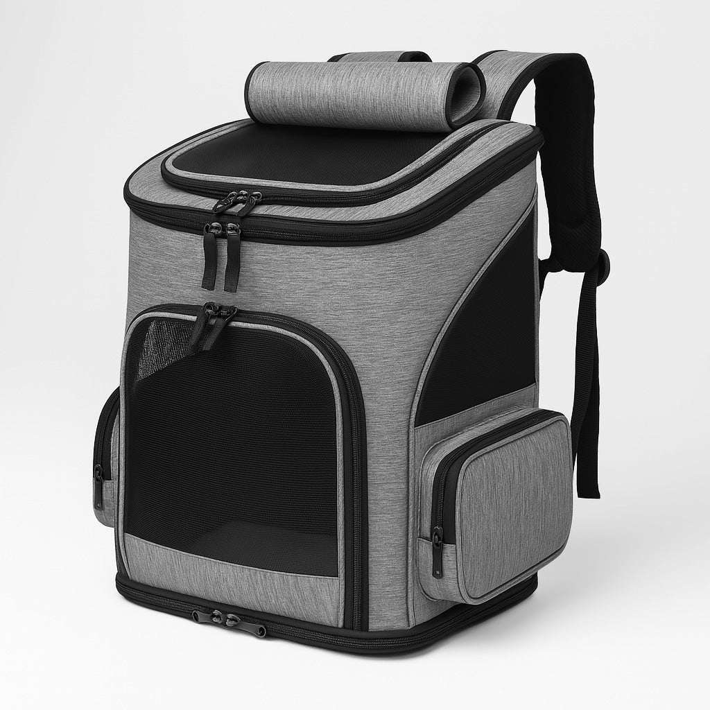 Expandable Cat Carrier Backpack with Breathable Mesh & Airline Approval | Comfortable Travel Solution for Cats 4
