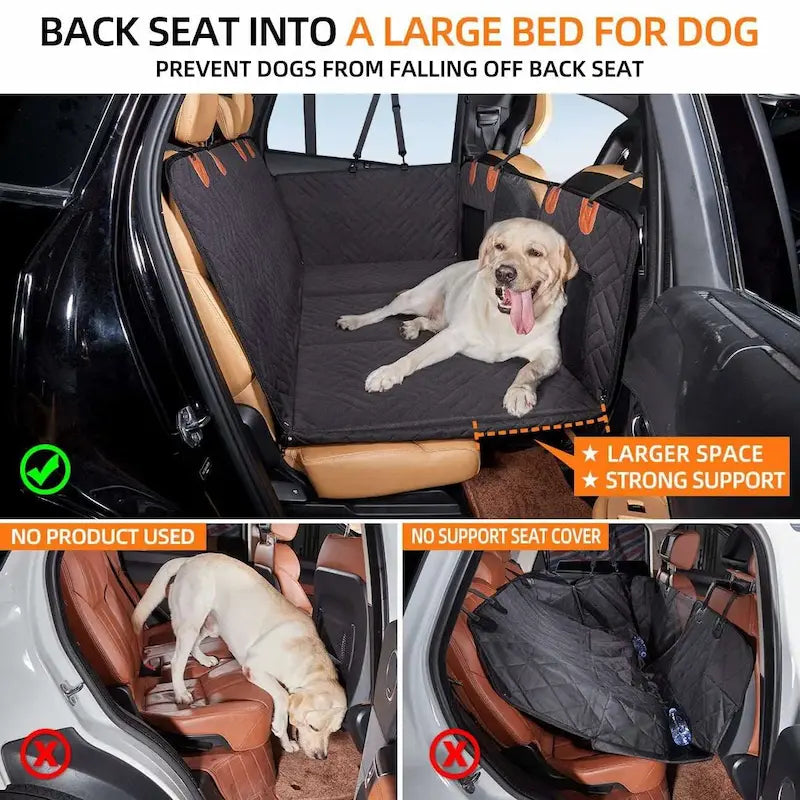 Paws & Travel | Hard Bottom Car Seat Extender for Dogs with Memory Foam Comfort | Waterproof Protection for Safe Rides 2