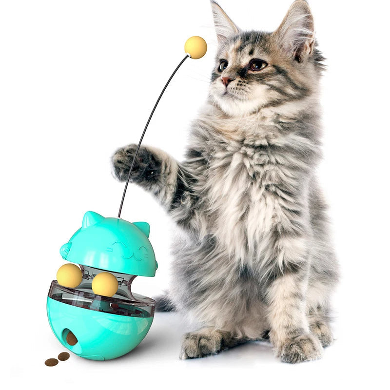 Interactive Cat Wobble Toy | 3-in-1 Design with Treat Dispenser for Fun and Stimulation 2