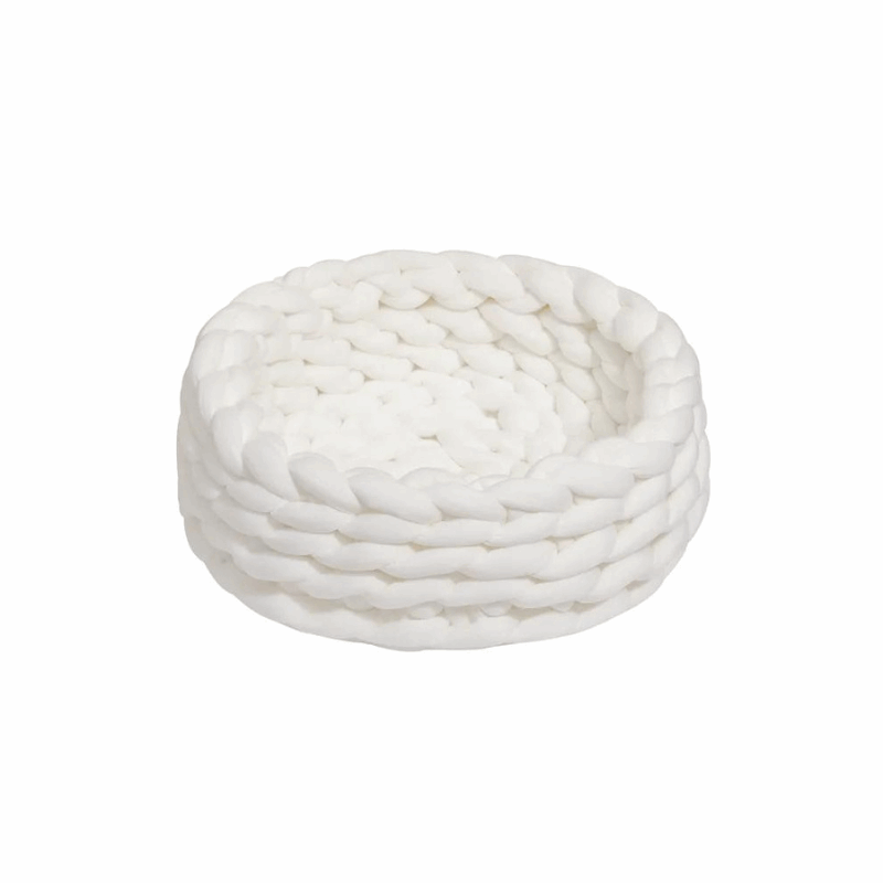 Luxurious Handwoven Pet Bed with Soft Cotton Fabric | Cozy Round Design for Ultimate Comfort 15