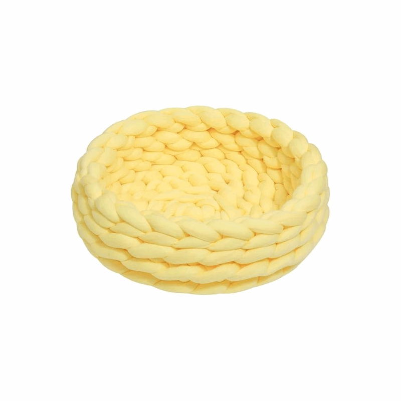 Luxurious Handwoven Pet Bed with Soft Cotton Fabric | Cozy Round Design for Ultimate Comfort 10