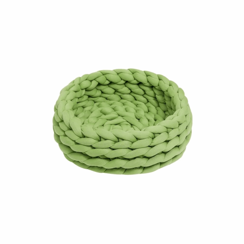 Luxurious Handwoven Pet Bed with Soft Cotton Fabric | Cozy Round Design for Ultimate Comfort 7