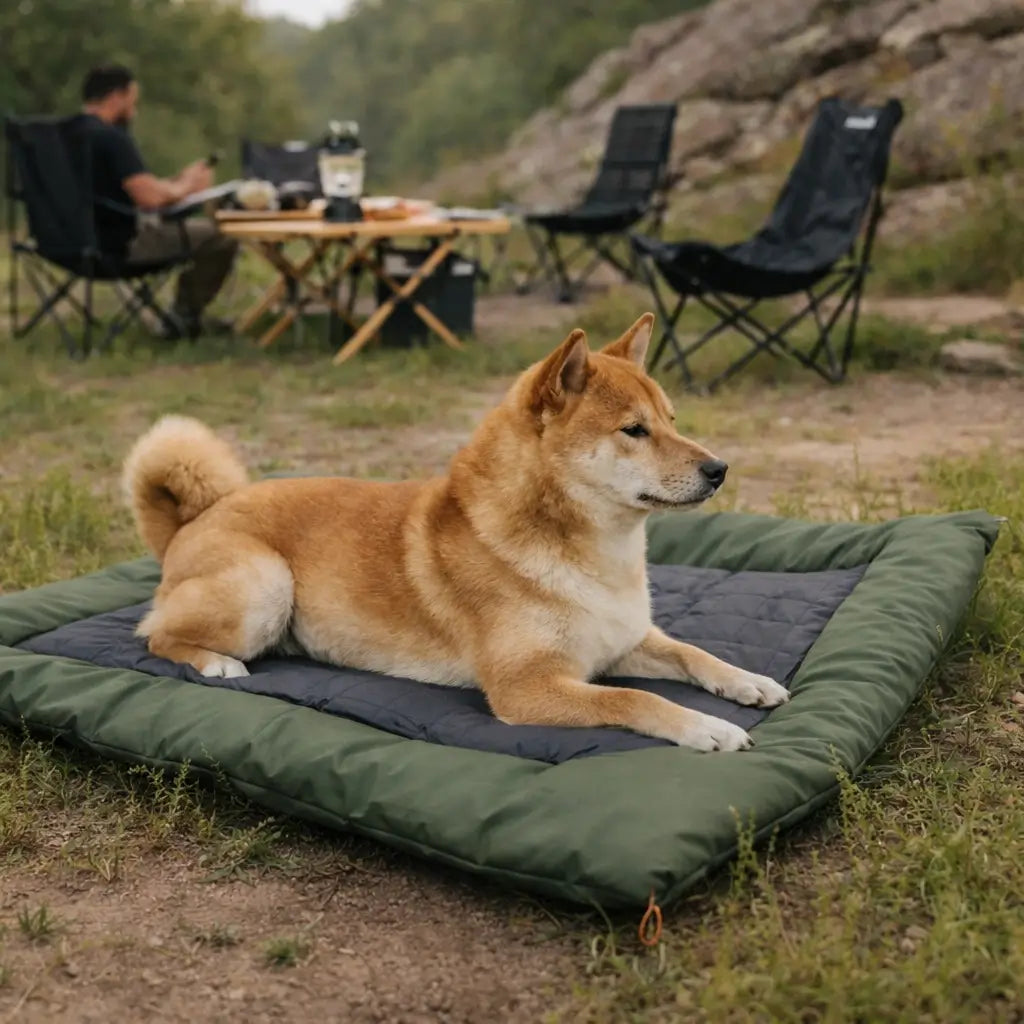 Outdoor Dog Bed | Waterproof Camping Cushion with Insulating Padding for Travel and Adventure 1