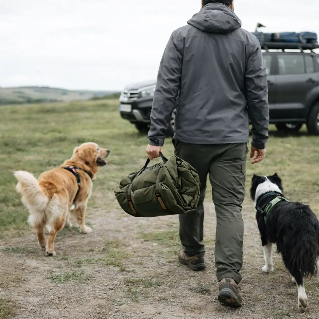 Outdoor Dog Bed | Waterproof Camping Cushion with Insulating Padding for Travel and Adventure 3