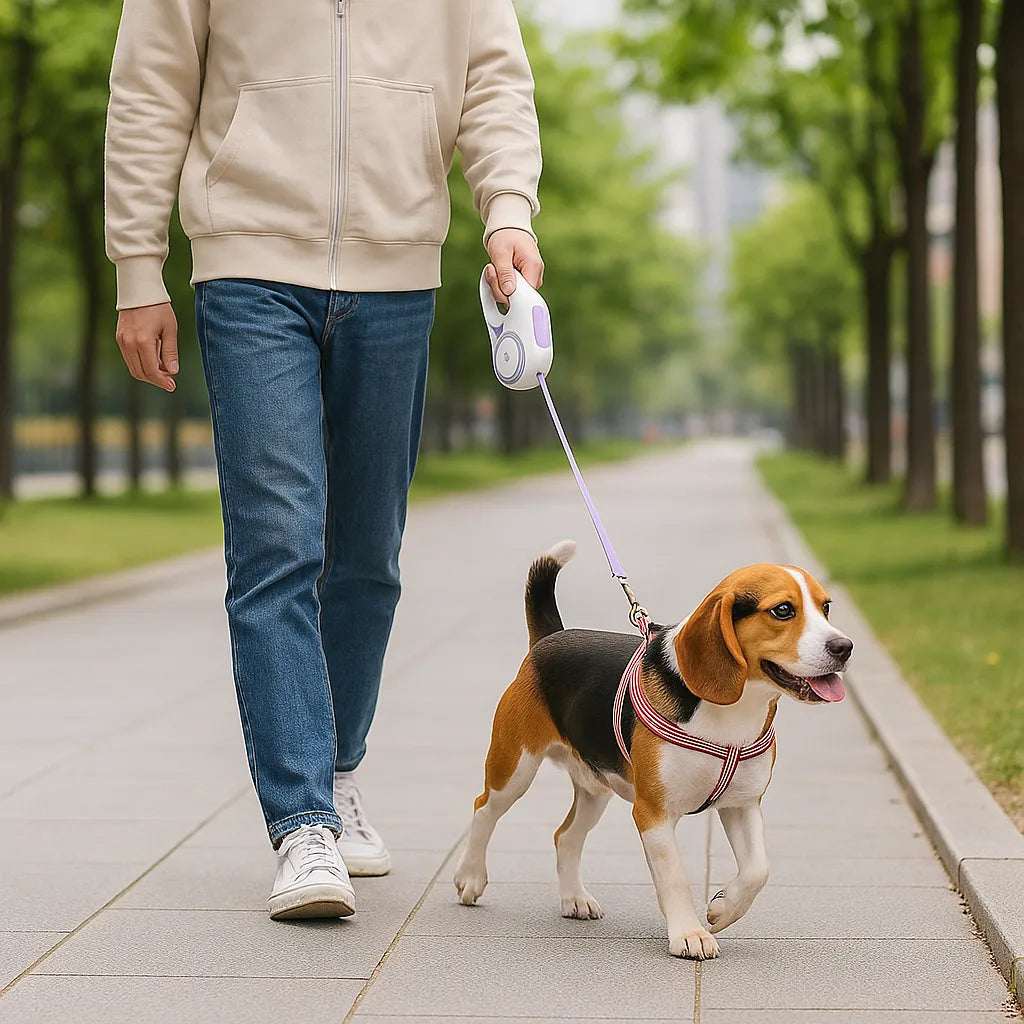 Retractable Dog Lead | LED Leash with Integrated Lighting for Night Safety | Ergonomic Design for Small to Large Dogs 4