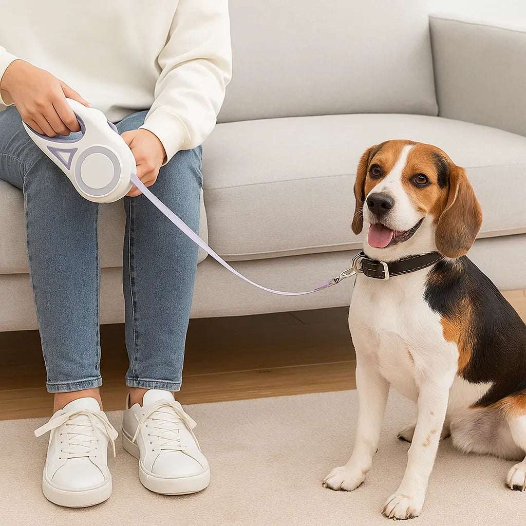 Retractable Dog Lead | LED Leash with Integrated Lighting for Night Safety | Ergonomic Design for Small to Large Dogs 2