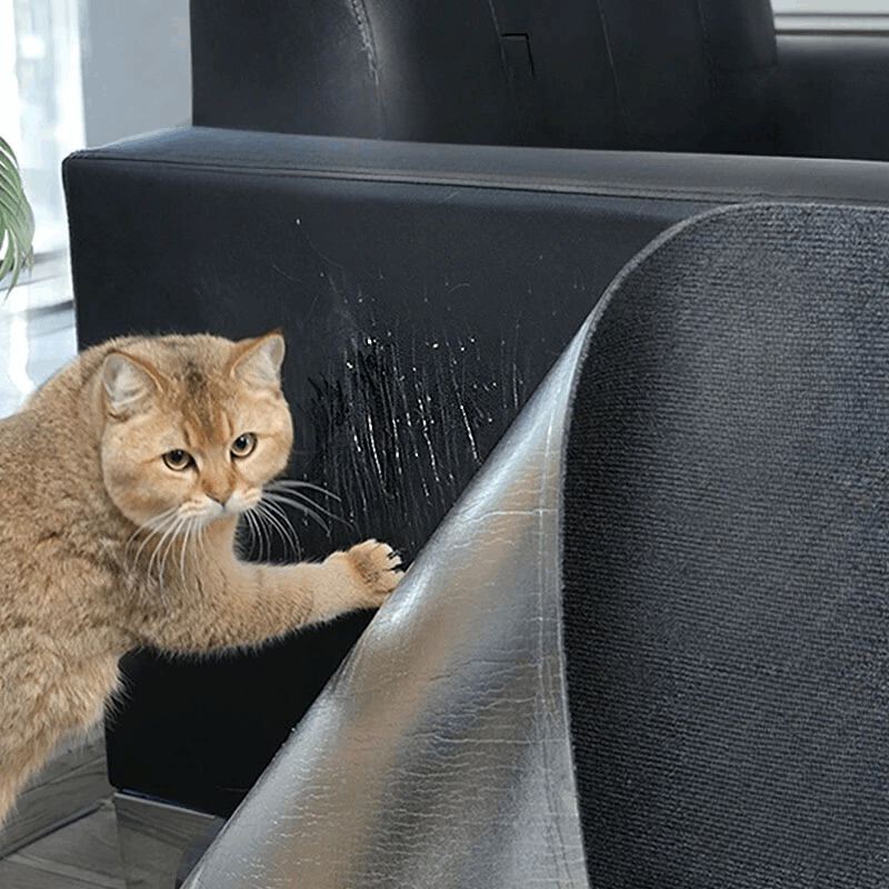Self-Adhesive Cat Scratch Mat with Durable Plush Fiber | Customizable Size for Stylish Furniture Protection 1