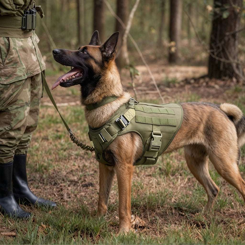 Tactical Dog Harness with No-Pull Control & Handle | Durable Fit for Easy Walking 0