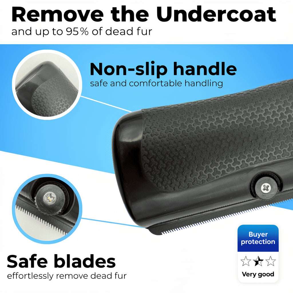 Wonder Brush for Dogs with Gentle Blades | Reduces Shedding by 95% for a Healthy Coat 1