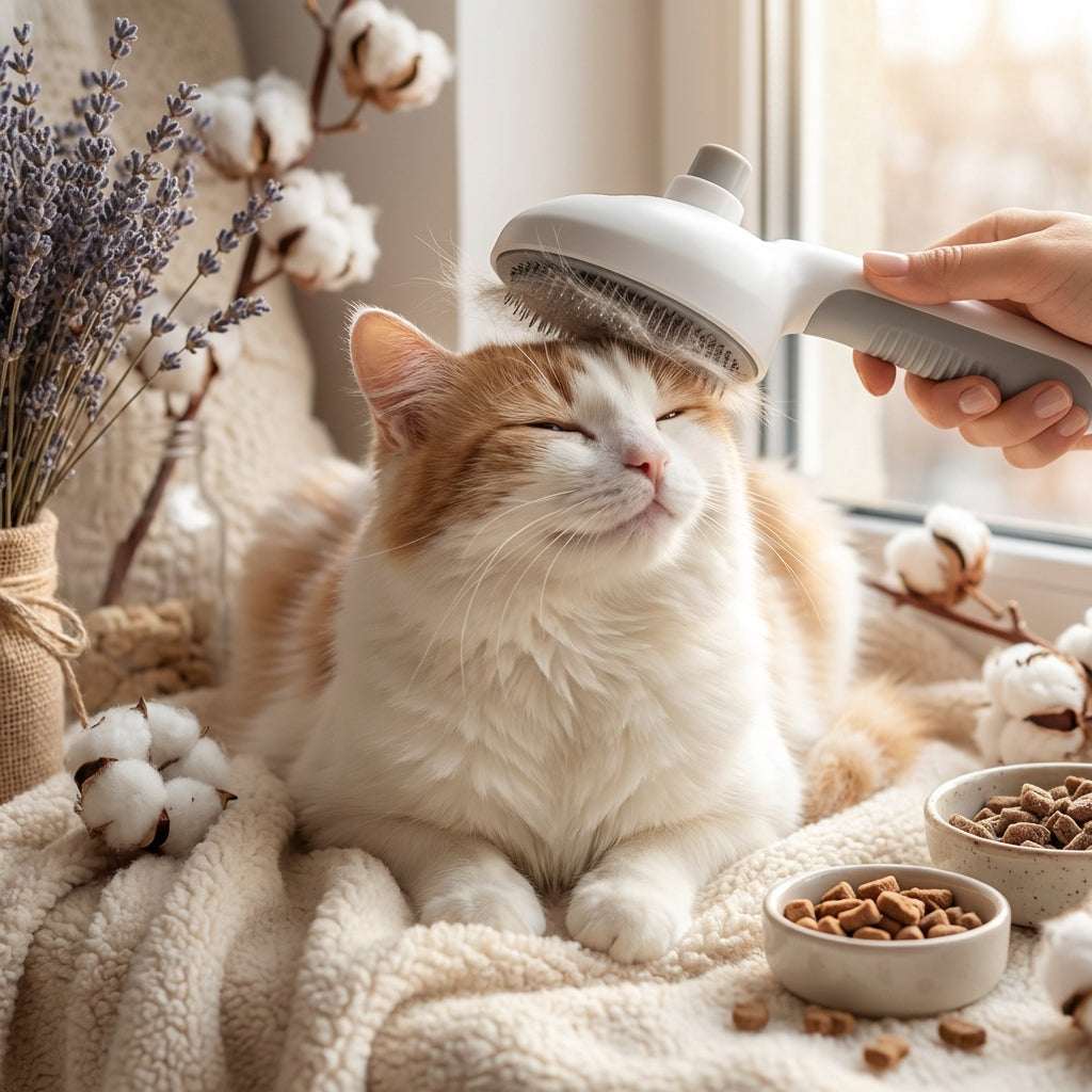 Gentle Grooming Brush for Pets with Integrated Spray Function | Reduces Loose Hair & Detangles for a Shiny Coat 0