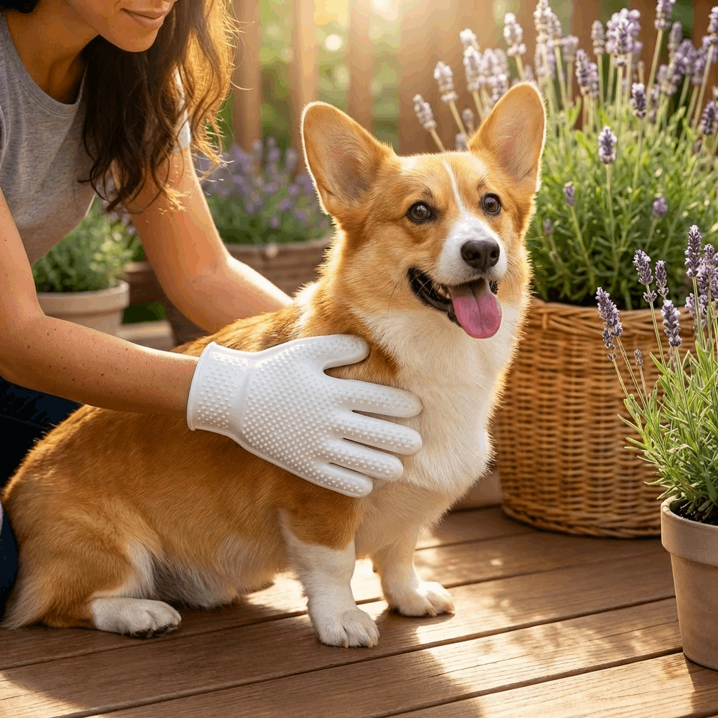 Deodorizing Pet Grooming Gloves with Natural Ingredients | Quick Clean Solution for Fresh Fur 0