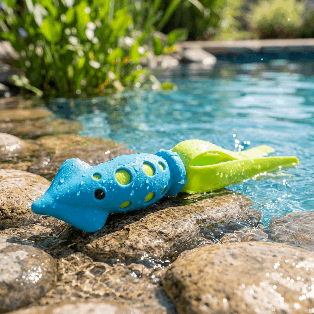 Interactive Dog Toy | Waterproof Squeaky Pet Toy with Soft Rubber Texture | Engaging Fun for Dogs and Cats 0