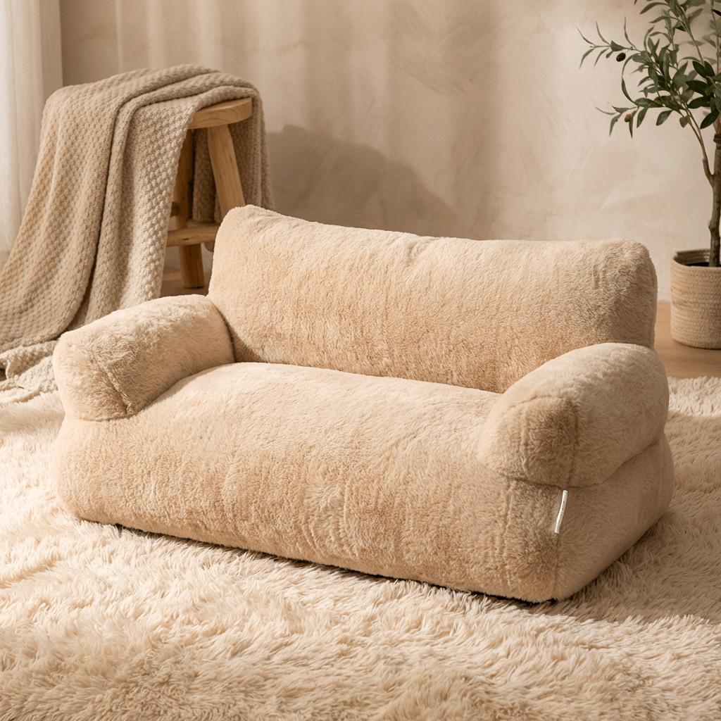 Calming Pet Sofa Bed with Machine-Washable Cover | Cozy Design for Small to Medium Pets 0