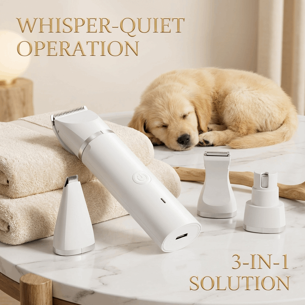 Pet Grooming Essentials | Dog Grooming Kit with Whisper-Quiet Operation | 3-in-1 Solution for Stress-Free Grooming 0