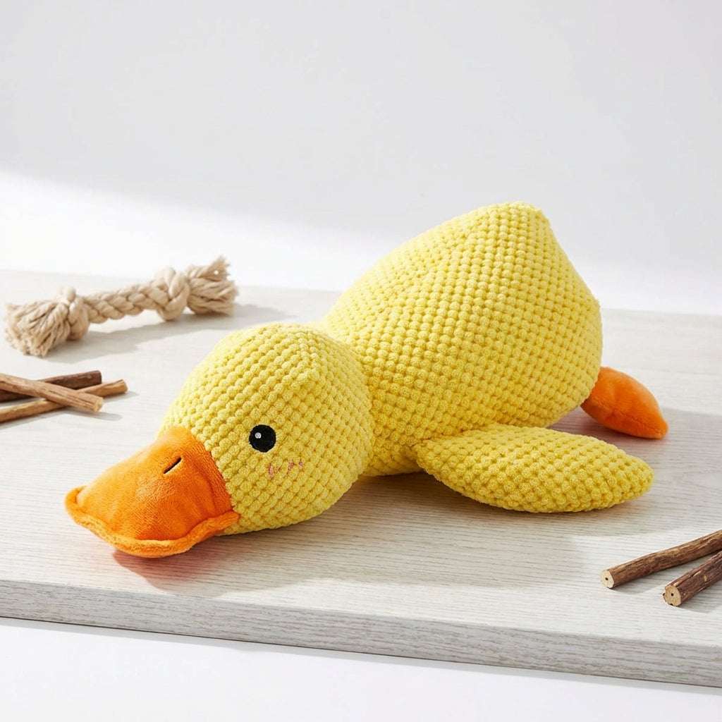 Calming Duck | Tough Dog Toy with Quacking Sound | Interactive Play for All Dogs 0