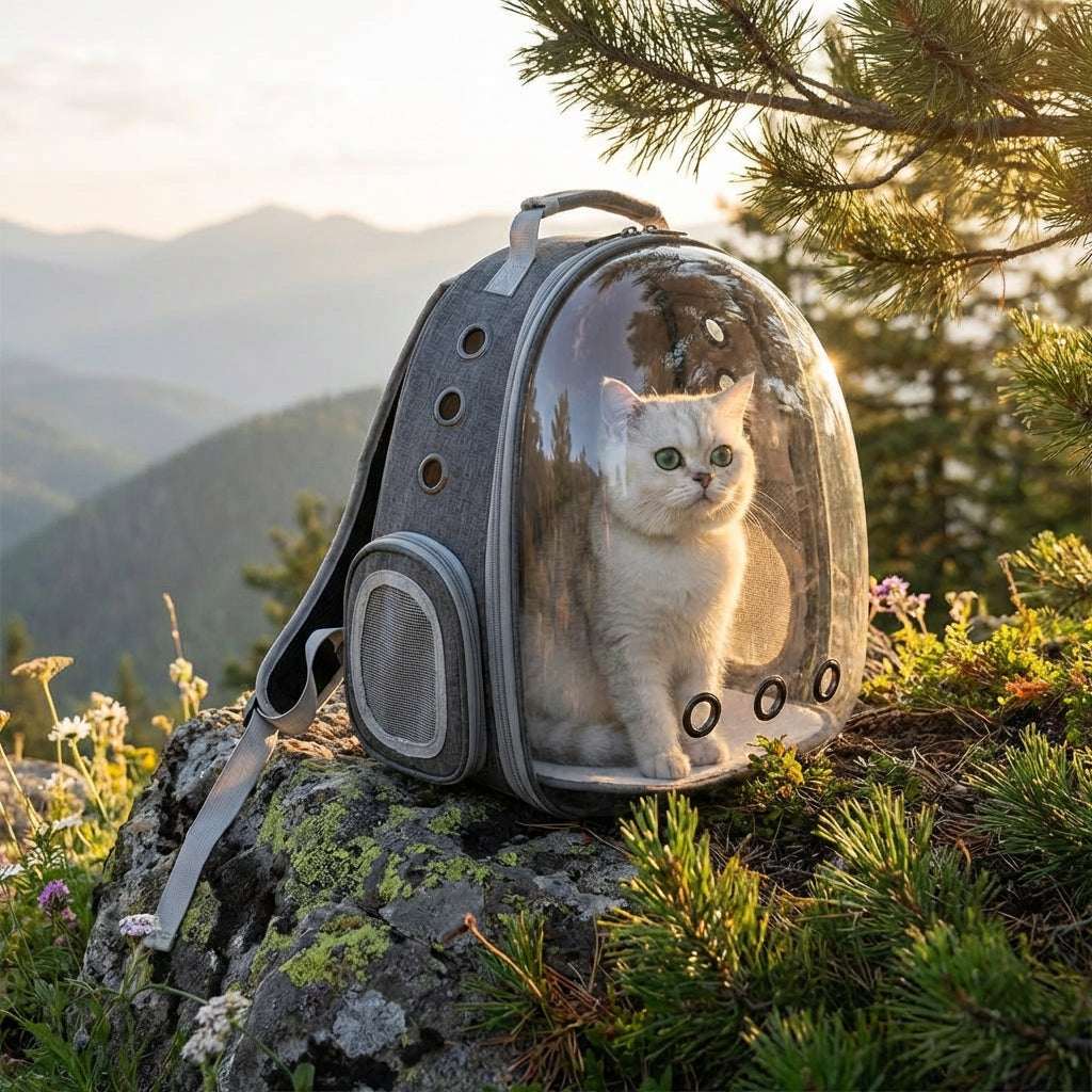 ClearView | Cat Backpack Carrier with Clear Window & Ventilation Ports | Secure Travel for Cats 0