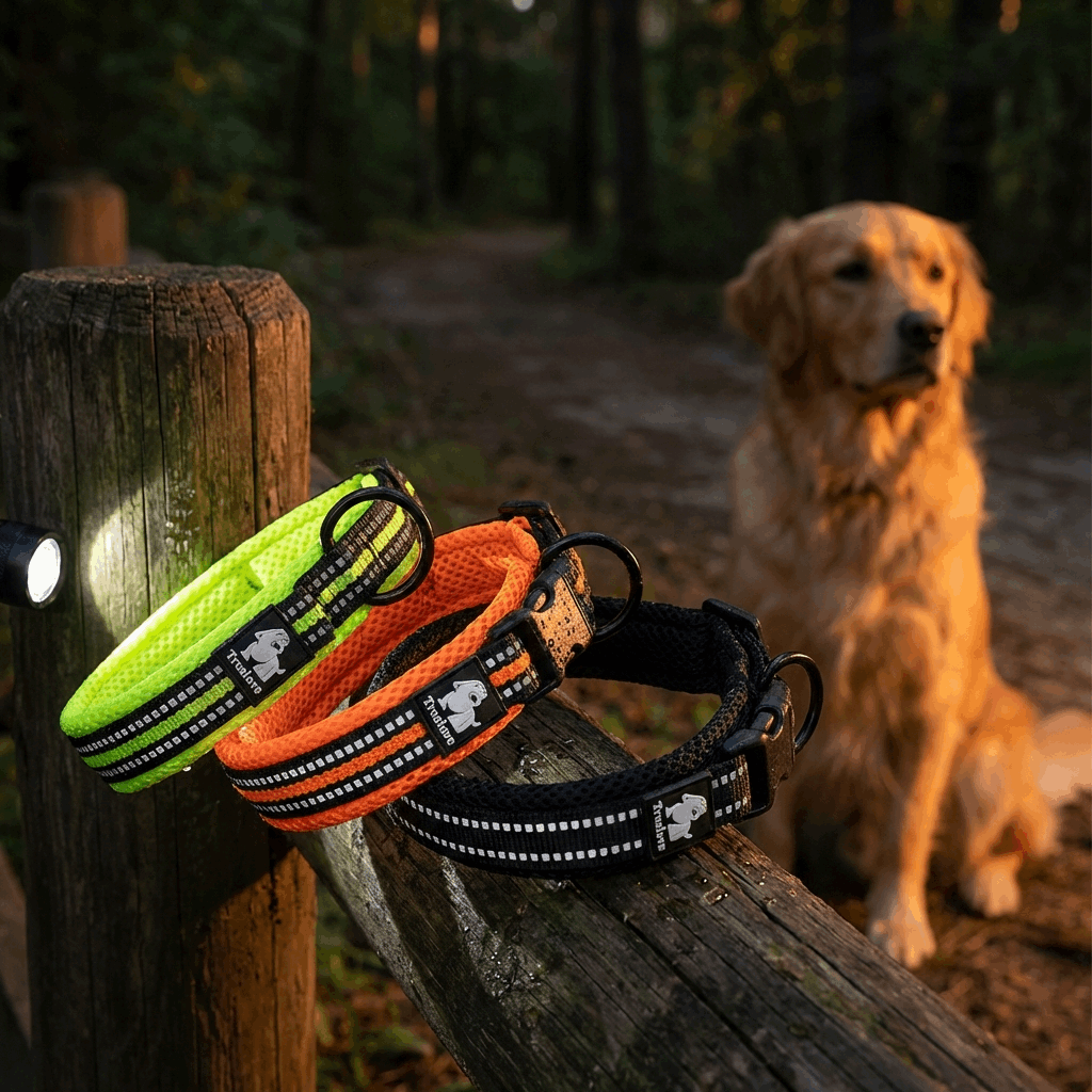 Reflective Dog Collar | Adjustable Fit with Breathable Material | Enhanced Safety for Comfortable Walks 0