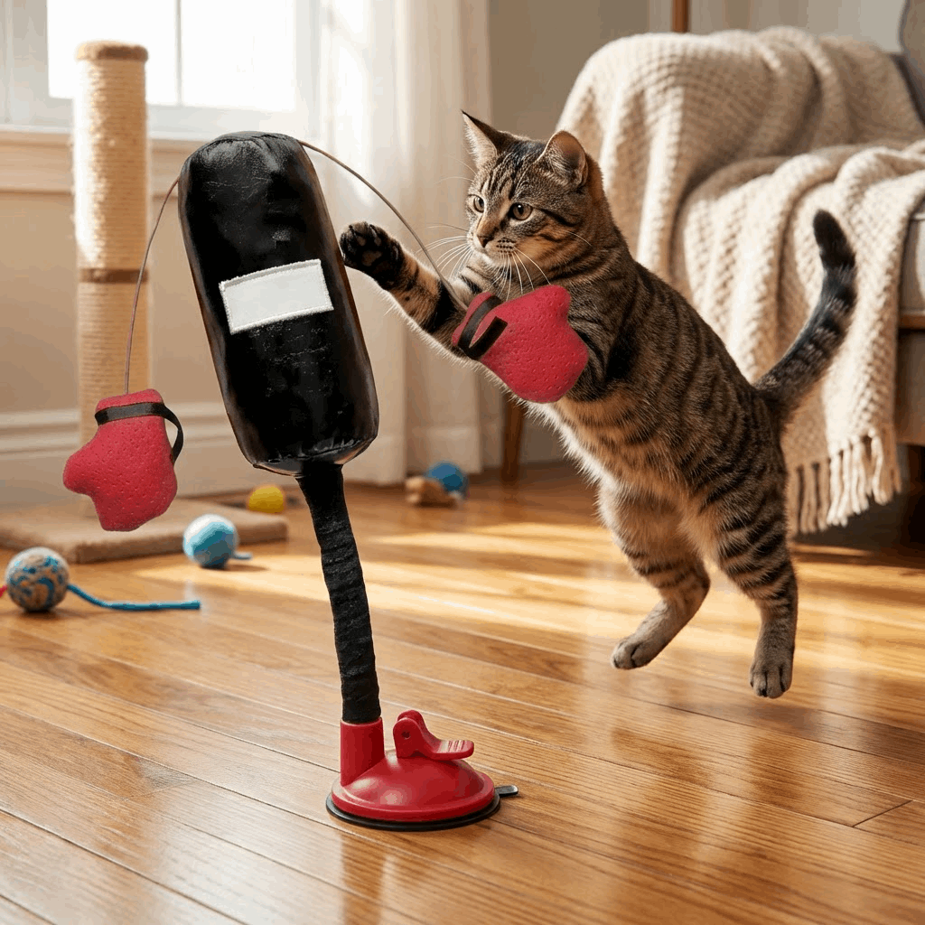 Interactive Cat Toy | PunchPaws Boxing Toy with Unpredictable Movements | Engaging Playtime for Active Cats 1