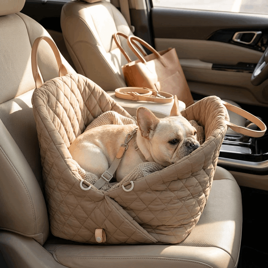 Dog Carrier Bag & Car Seat with Safety Straps – Comfortable Travel Carrier for Small Pets 0