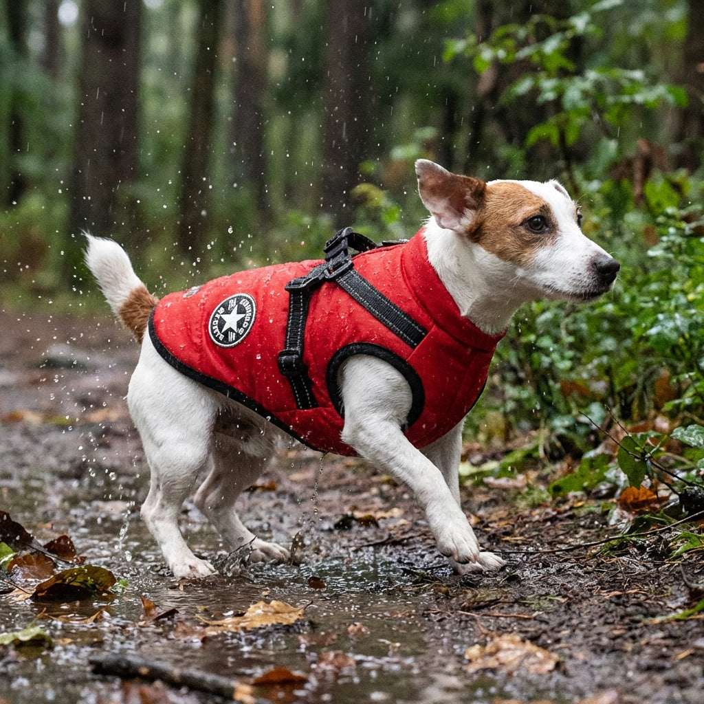 Waterproof Dog Coat | Fleece Lining with Integrated Harness | Ultimate Comfort and Safety for All Weather 1
