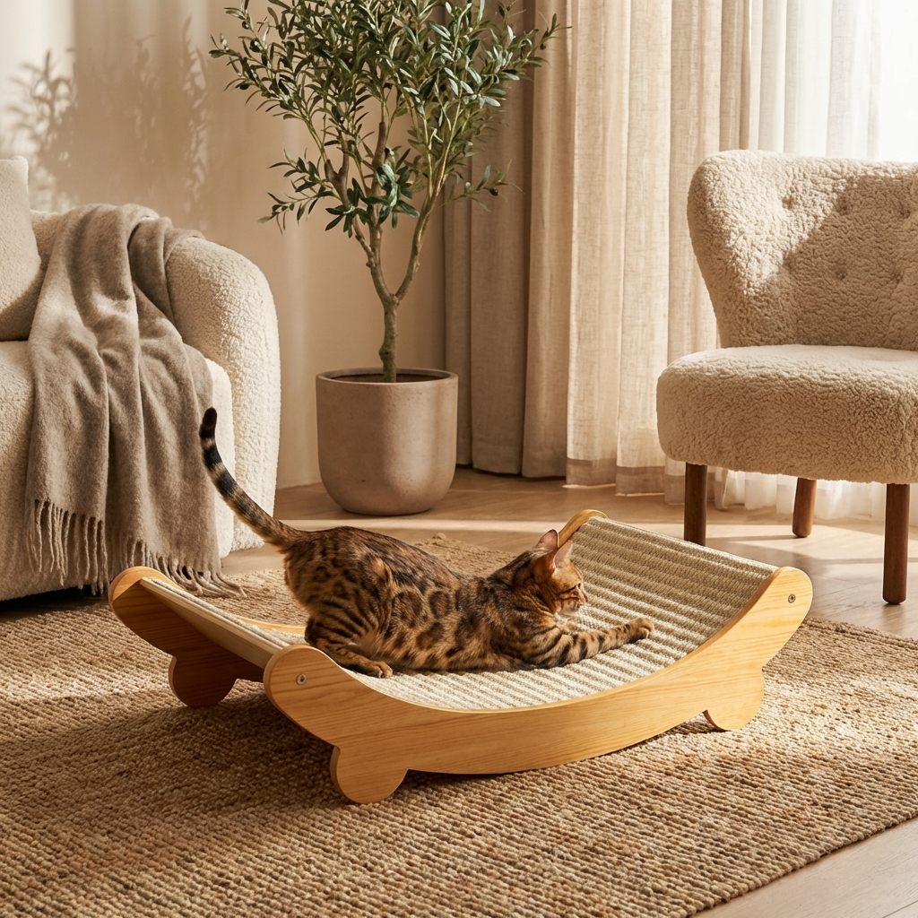 Cozy Cat Lounge | Premium Scratching Lounge with Durable Design | Comfortable Retreat for Healthy Scratching 0