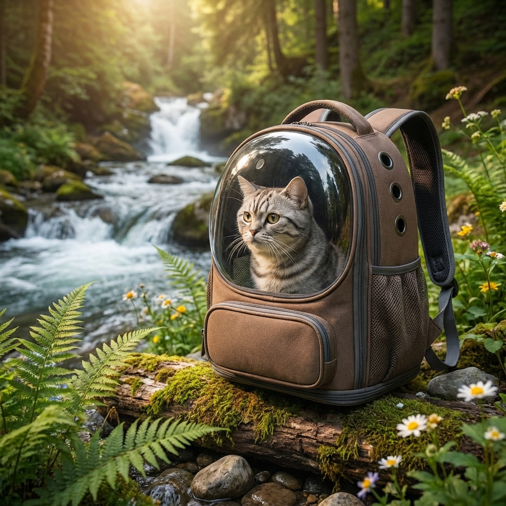VistaPod | Cat Carrier Backpack with Transparent Design | Comfortable Travel Solution for Anxious Pets 0