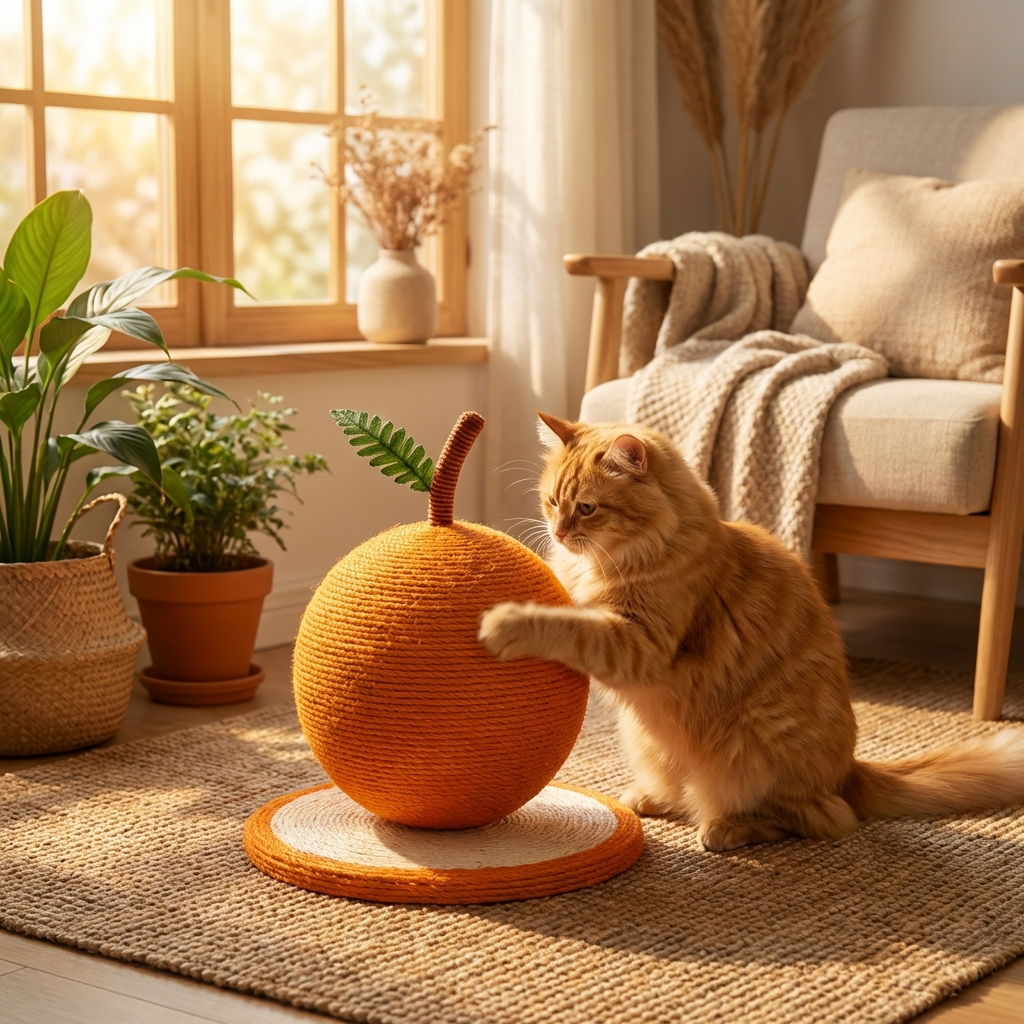 Cat Scratching Post | Durable Sisal Cat Scratcher with Easy Assembly | Healthy Claw Care for Happy Cats 0