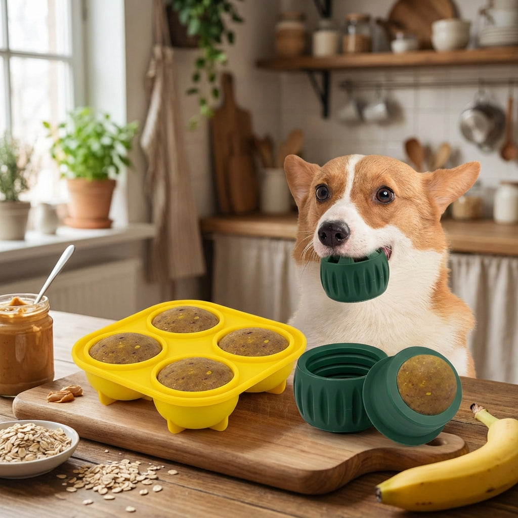 Durable Dog Toy with Custom Treat-Making Tray | Engaging Playtime for Healthy Dogs 0