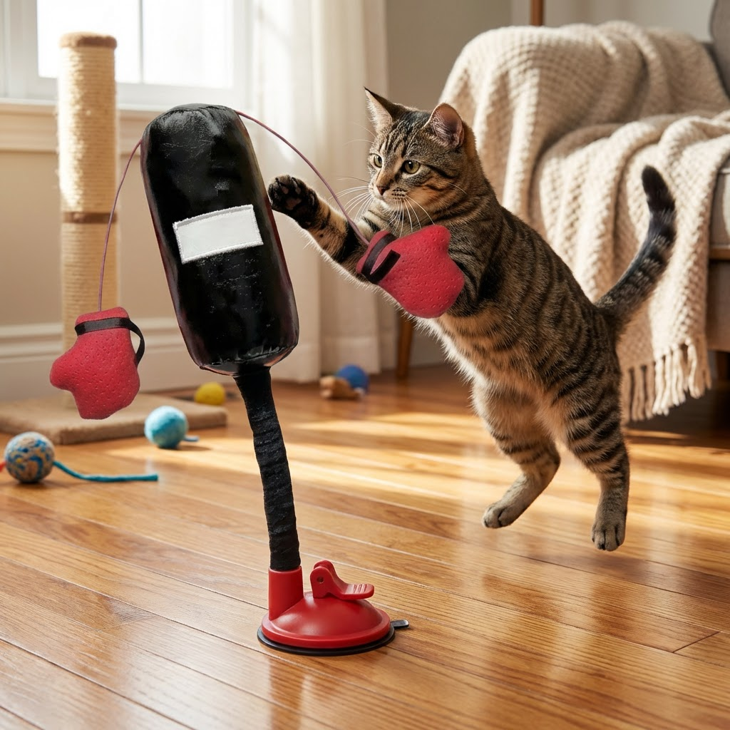 Interactive Cat Toy | PunchPaws Boxing Toy with Unpredictable Movements | Engaging Playtime for Active Cats 1