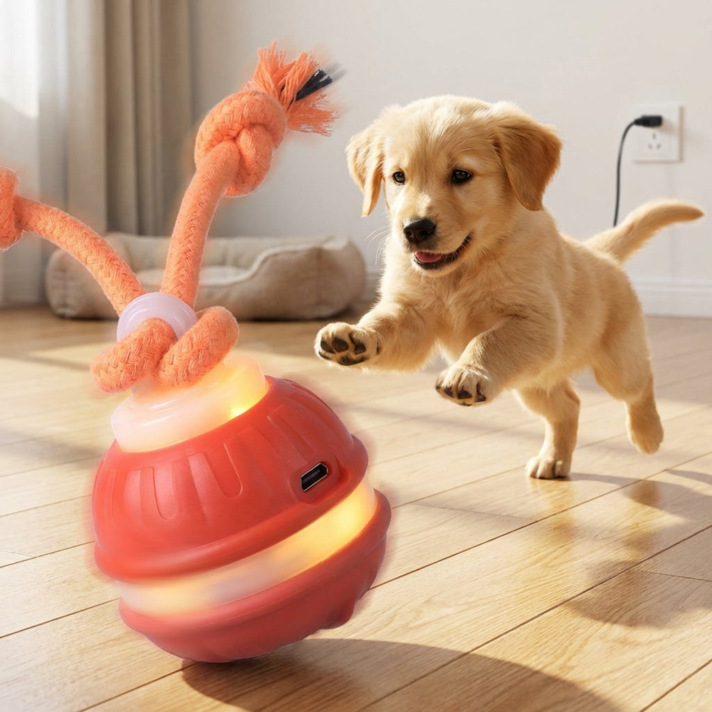 Interactive Dog Toy Ball | Durable Chew-Resistant Material with Smart Motion Sensor | Engages Pets for Active Indoor Play 0